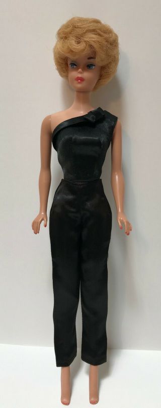1963 Vintage Barbie Fashion Paks: Black Satin Blouse And Slacks