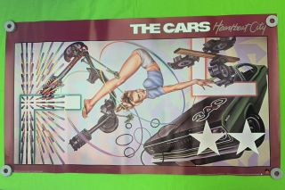 The Cars Promo Poster 1984 “heartbeat City” 48x27 Vintage Rock Poster