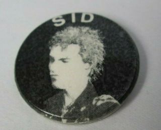 Sex Pistols Sid Vicious Vintage 25mm 1980s Badge Pin Button Punk Wave