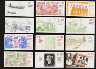 Great Britain - Face Value 15.  50 Pounds - 12 Complete Booklets