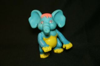 Firffels Elephonkey Vintage Remco 1985 Toy Figure Blue Yellow Jointed