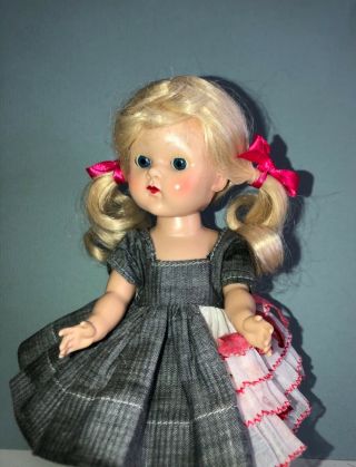 Vintage Vogue Ginny Doll In Her 1954 Medford Tagged Candy Dandy Dress