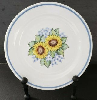 Corelle " Sunsations Sunflowers " Blue7 3/8 " Bread/dessert Plate (s) Co.