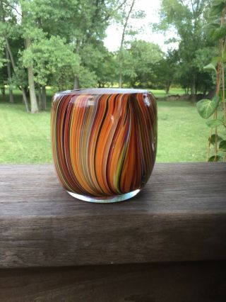 Missoni For Target Vintage Blown Glass Vase Votive Candle Holder