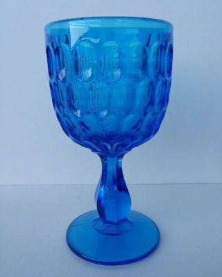 Fenton - Thumbprint - Colonial Blue Glass Goblet