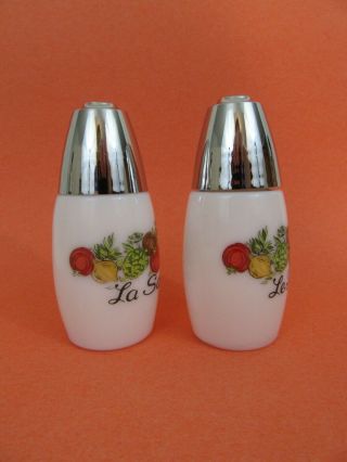 Corning Ware Spice Of Life Salt and Pepper Shakers - La Saliere & Le Poirier 3