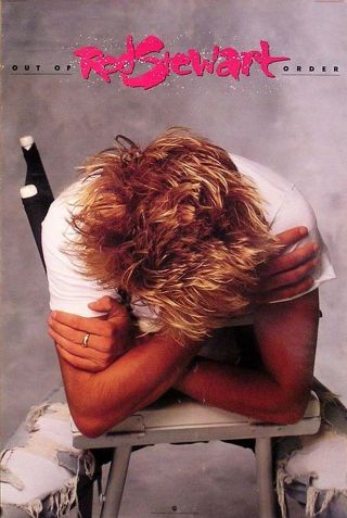 Rod Stewart 1988 Out Of Order Promo Poster