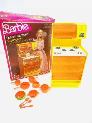 Vintage 1978 Mattel Barbie Dream Furniture Stove/microwave Oven W.  Box