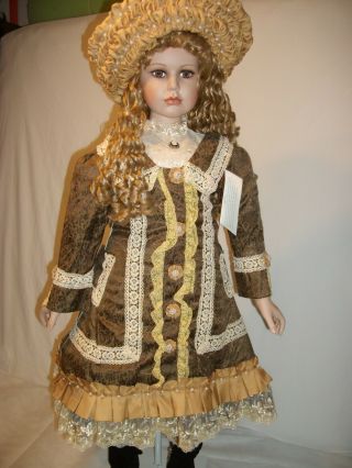 Vintage Olive 42 " Porcelain Doll By William Tung