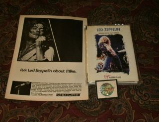 Led Zeppelin,  Robert Plant Vintage Ad,  Hard Cover Book 70s & 80s Page