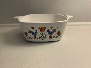 Corning Ware 1975 Country Festival P - 43 - B 2 3/4 Cup Blue Birds