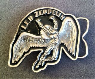 2005 Led Zeppelin Belt Buckle By Myth Gem Ltd.  (pewter/black Enamel) Ln
