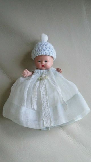 Nancy Ann Storybook Doll 210 Hush - A - Bye Baby In Long Dress With Booties.  Cute
