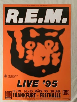 Rem 1995 German Tour Poster Michael Stipe