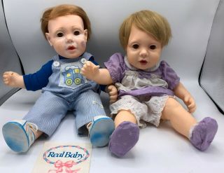 Vintage Rare Judith Turner J Turner Hasbro Real Life Baby Doll 1984 Boy & Girl
