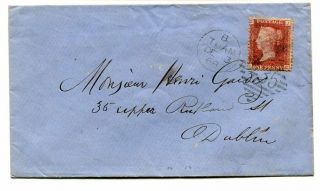 Gb Ireland 1868 1d.  Red Plate 101 On Cover With Fine “tuam – 435” Duplex Cancel
