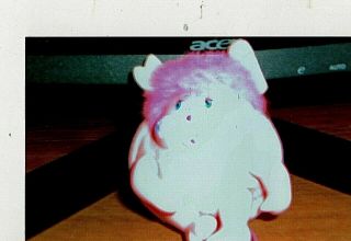 Vintage Small Popples Plush Figure With Plastic Legs And Arms And Pink In Color