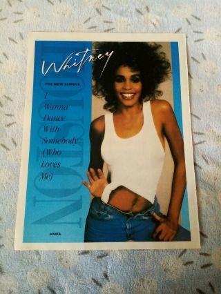 (tbebk37) Advert/poster 11x8 " Whitney Houston - I Wanna With Somebody