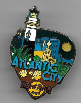 2017 Hard Rock Cafe Atlantic City Guitar Pick Core Greetings Pin