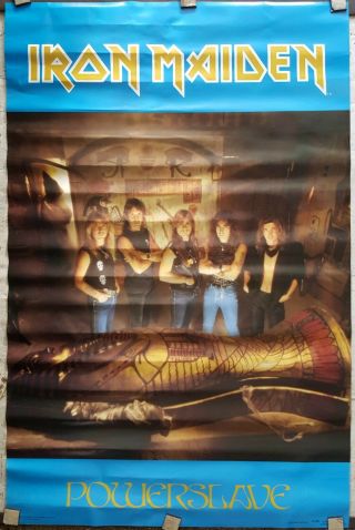 Iron Maiden 1984 Power Slave Poster Approx 22 X 34 80 