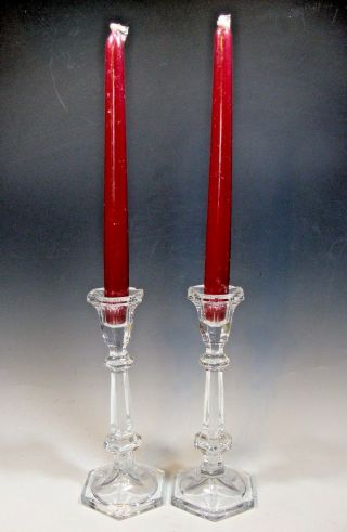 Lead Crystal Candle Holders/candlesticks - 8 " Tall