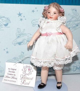 Maree Massey Australian Artists Doll Posie Miniature Porcelain Dollhouse Doll
