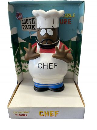 South Park 7 1/4 " Chef Standing 1998 Plush Toy Doll Figure Comedy Central Rare