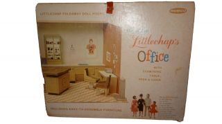 Vintage Remco 1963 Dr.  John Littlechap Office Foldaway Doll House Rare