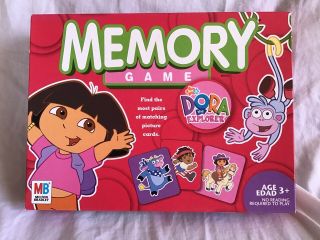 Dora The Explorer Memory Game (2004) Milton Bradley Hasbro Nick Jr.  Euc