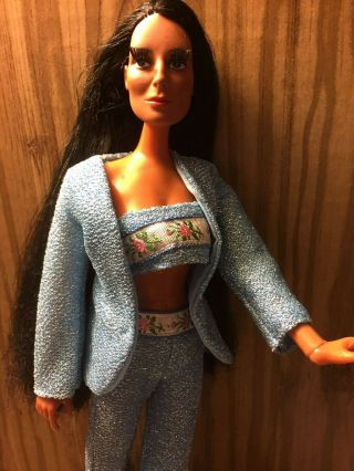 Vintage Mego Cher Doll With Outfit " Hanky Panky "