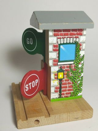 Thomas The Train & Brio Compatible: Wooden Railway Train Stop And Go Station