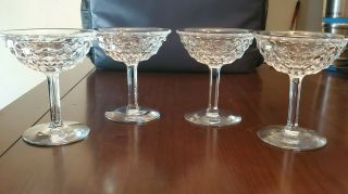 Set Of Four Vintage Fostoria American Clear Champagne Sherbert Stemmed Glass