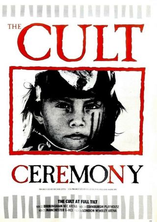(ppbk21) Advert 11x8 " The Cult : Ceremony