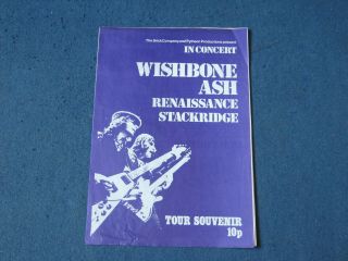 Wishbone Ash / Renaissance / Stackridge 1971 Official Uk Tour Programme (promo)