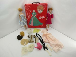 Vintage 1963 Barbie By Mettel Case W/2 Barbie 