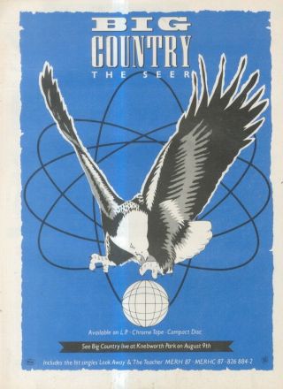 (bonebk11) Poster Advert (a4 11x8 ") Big Country - The Seer - Album