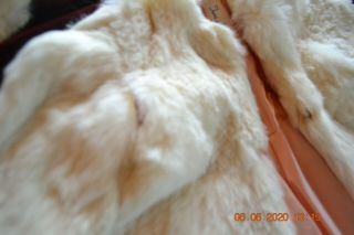 Vintage Terri Lee Doll Long Formal Rabbit Fur Coat & Fur Bandeau style Hat 3