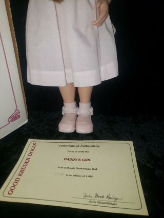 VINTAGE COLLECTIBLE DADDY ' S GIRL GOOD - KRUGER VINYL DOLL SIGNED ACCESSORIES 3