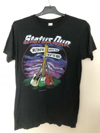 Vintage Status Quo The Final Gig 1984 T - Shirt Milton Keynes Size Large Adults