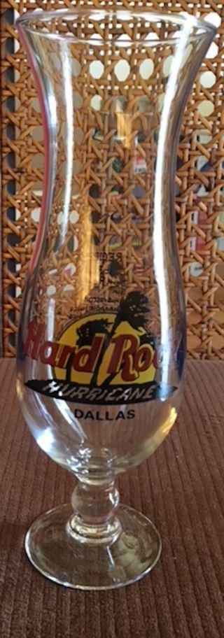 Hard Rock Cafe Dallas Texas Hurricane Cocktail Drink Glass