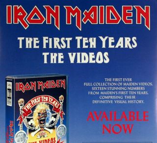 Iron Maiden 1990 The First 10 Years Video Promo Poster 2