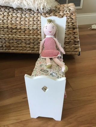 Maileg Princess And The Pea Wooden Doll Bed Toy Nursery Gift Baby Girls Rare