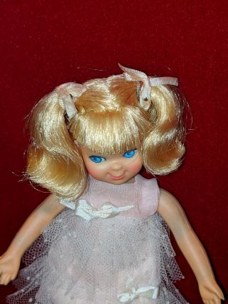 Vintage 1965 Melody in Pink Tutti with Orange Piano Pigtails & Bows 2
