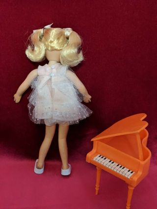 Vintage 1965 Melody in Pink Tutti with Orange Piano Pigtails & Bows 3