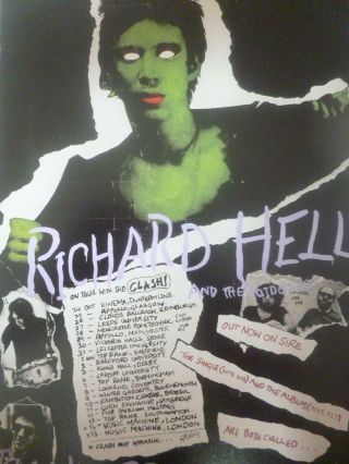 Richard Hell And The Voidoids (with The Clash),  1977 Press Promo - Mini Poster