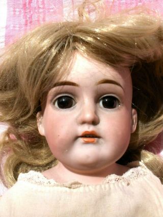 Antique French Doll w/ Bisque Head,  Leather Body,  Movable Eyes,  Under Clothes 3