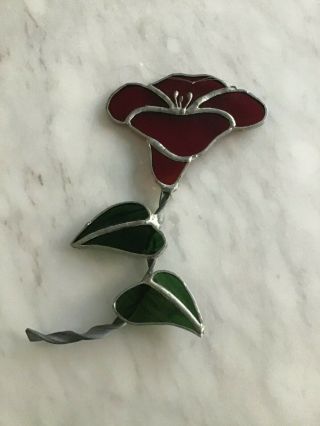 Stained Glass Flower Window Wall Hanging Suncatcher Ornament 7 "