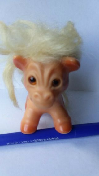 Vintage Dam Horse Troll Doll Mane Tail Hair Played With