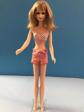 Vintage 1965 1966 Blonde Francie Doll Straight Leg Mod Swimsuit Wonderful 1140