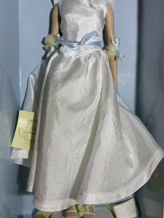 FRANKLIN - Princess Diana Vinyl Portrait Doll White Tea Length Dress 3